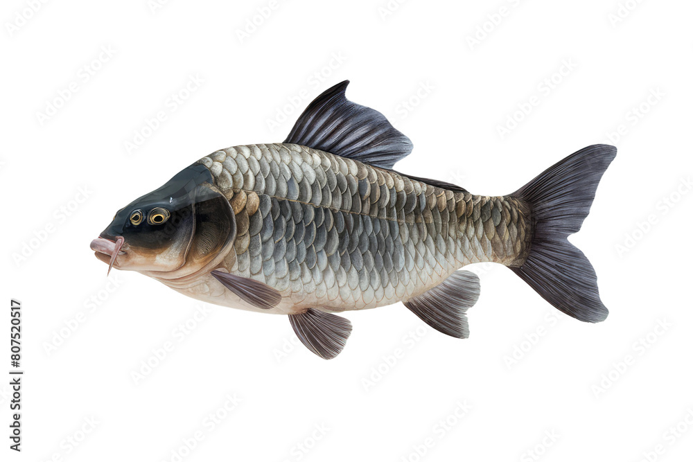 isolated fresh fish, GENERATIVE AI isolated fresh fish, GENERATIVE AI