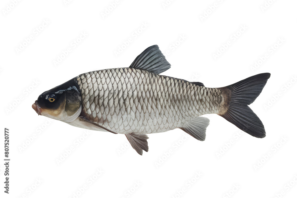 Fototapeta premium isolated fresh fish, GENERATIVE AI