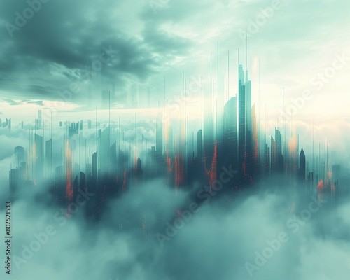 Abstract background symbolizing the direction of the market economic situation