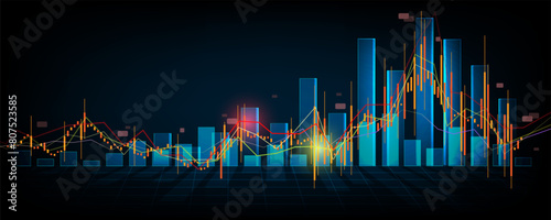 technology background picture Financial charts stocks investing marketing making profits