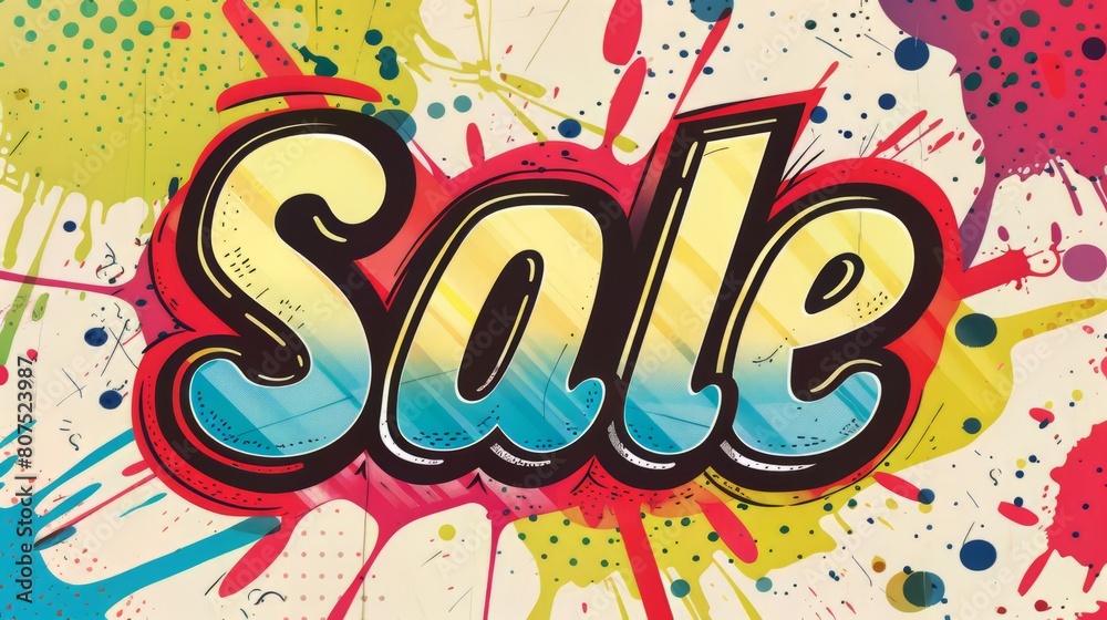 The word Sale created in Pop Art. The word Sale created in Pop Art.