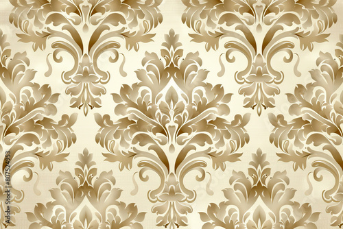 A seamless pattern with carved plaster, their intricate designs reminiscent of Baroque artistry. Created with Ai