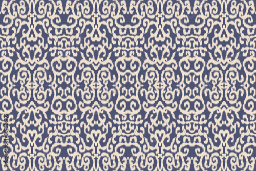 Seamless ethnic design, ikat art. beautiful hand drawn Design for textile and printingEthnic pattern.beautiful pattern. folk embroidery,bohemian style,aztec geometric art	