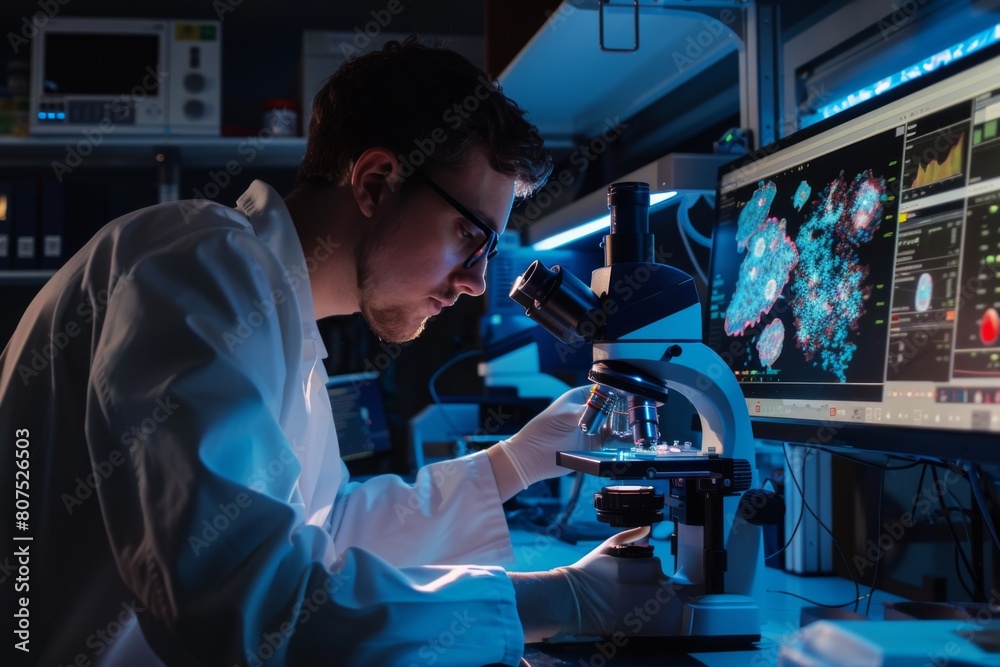 technician analyzing virus samples technician analyzing virus samples