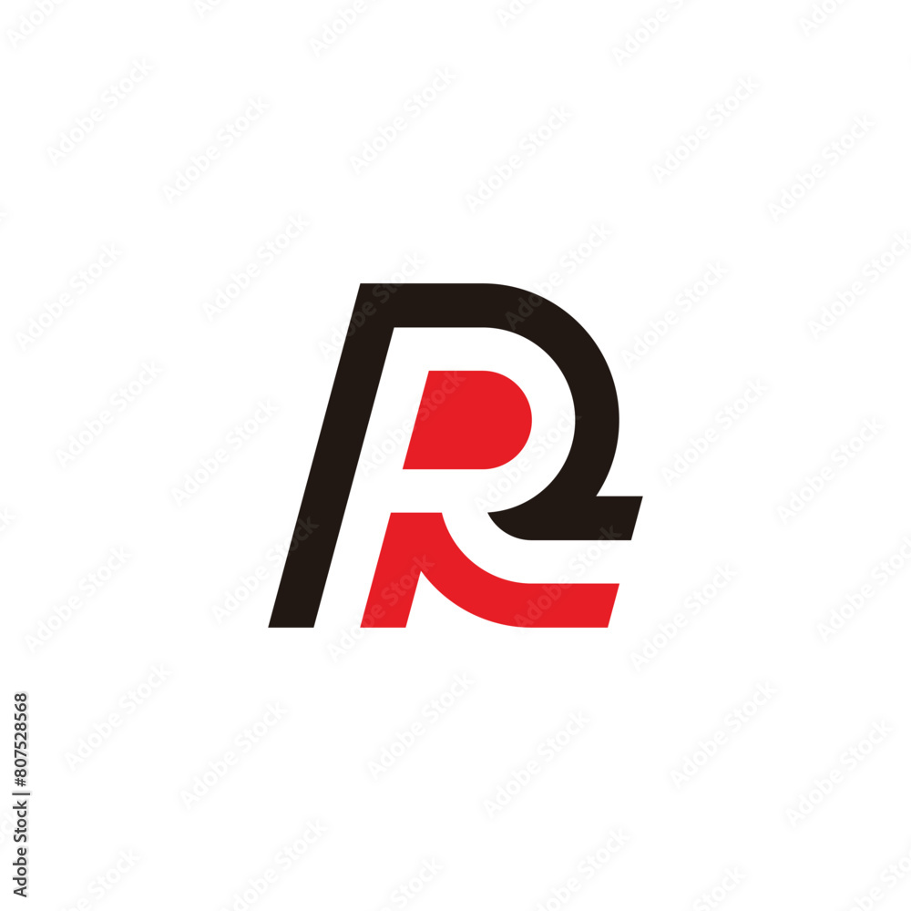 Obraz premium letter ir ri colorful outline geometric line logo vector
