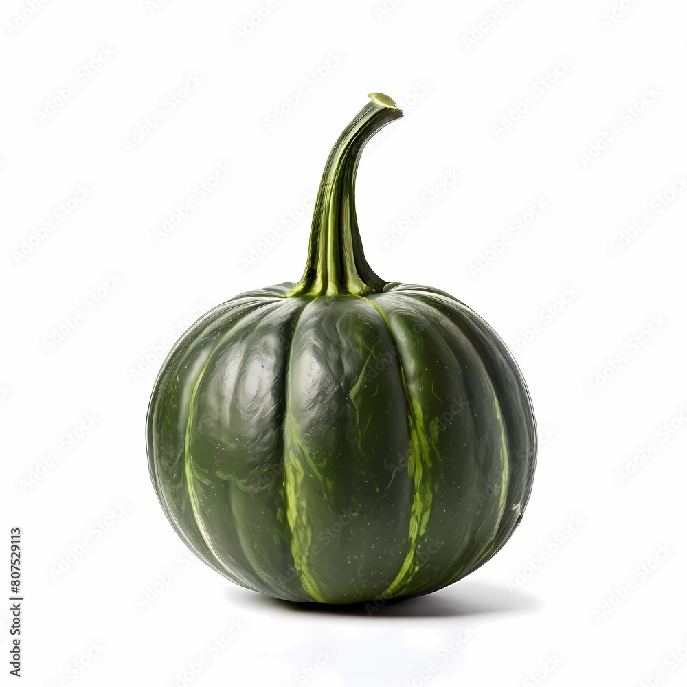 Boston morrow squash vegetable white background, Ai Generated Boston morrow squash vegetable white background, Ai Generated