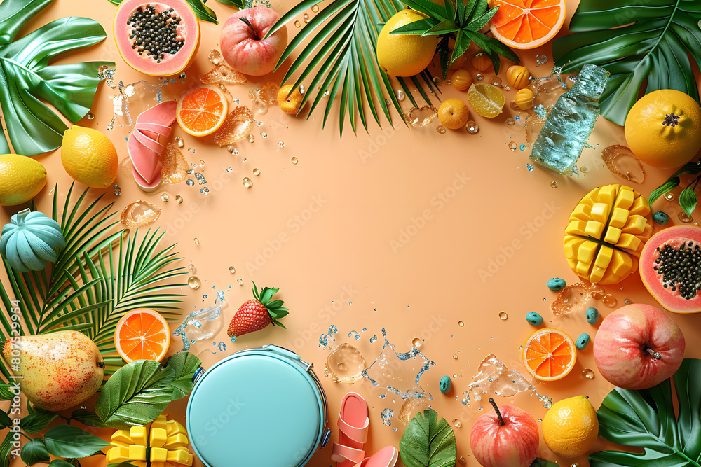 Empty stylish podium 3D mockup background for beauty product presentation. Summer transparent copy space platform surrounded by palm leaves . Cosmetics, perfume or home goods advertising stand. Empty stylish podium 3D mockup background for beauty product presentation. Summer transparent copy space platform surrounded by palm leaves . Cosmetics, perfume or home goods advertising stand.