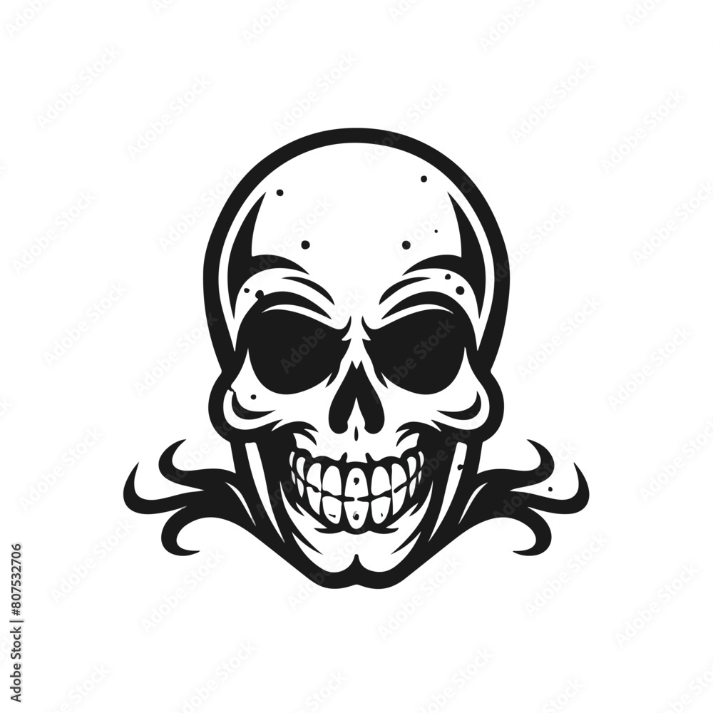 Fototapeta premium skull mascot logo icon Design
