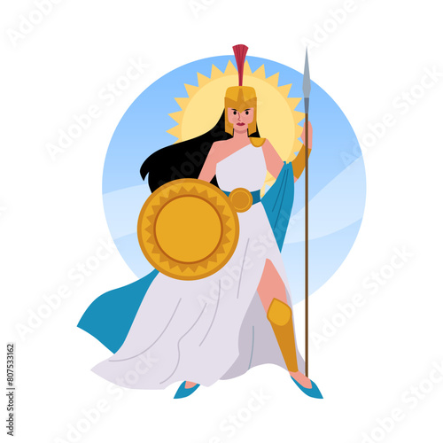 Mythological Greek character for icon or sticker design.