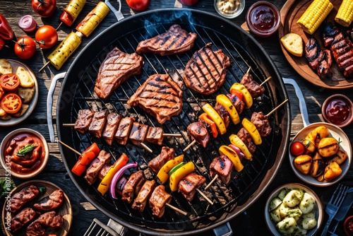 grilled chicken on the grill