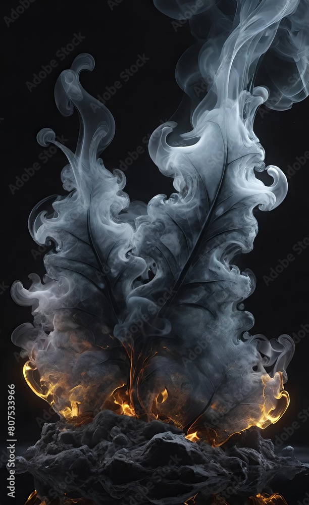 Fototapeta premium smoke on a black