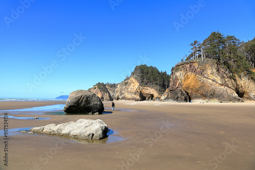 Hug Point Beach, Oregon - The beautiful beach where the stagecoaches needed to hug the cliffs at low tide to get around before roads were built in the area.