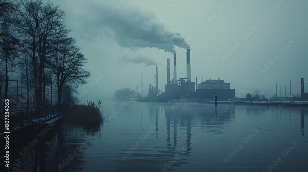 Dutch Angle Factories in Despair Factories captured at a Dutch angle, belching smoke and conveying the despair of pollution in a somber color palette Dutch Angle Factories in Despair Factories captured at a Dutch angle, belching smoke and conveying the despair of pollution in a somber color palette