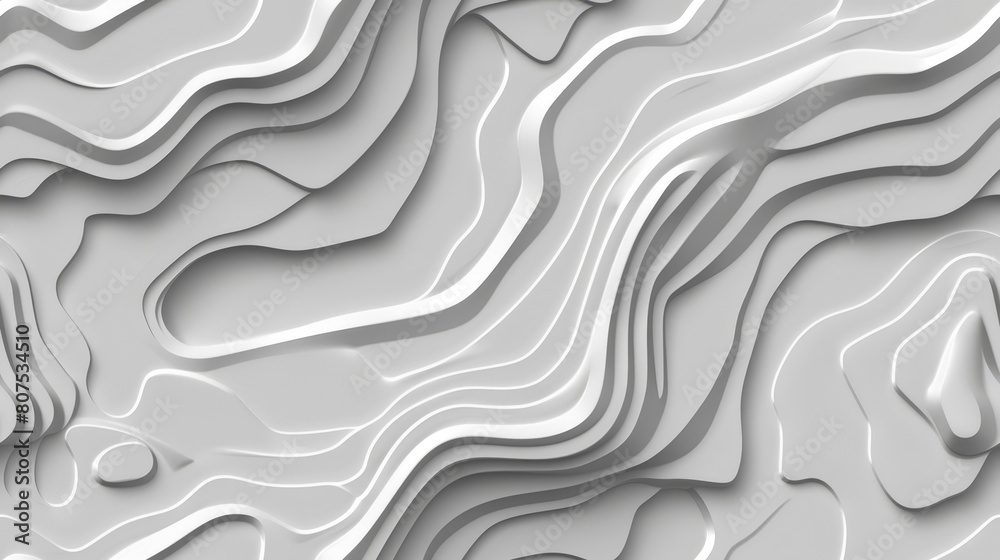 Seamless pattern. White abstract texture with smooth curves and 3D depth, ideal for minimalist designs and clean backgrounds. Seamless pattern. White abstract texture with smooth curves and 3D depth, ideal for minimalist designs and clean backgrounds.