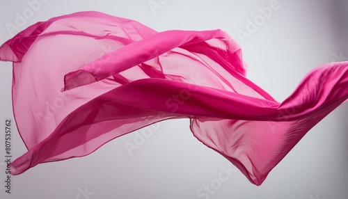 silk background, pink abstract fabric background, fabric fluttering in wind, Color gradient, ombre, Geometric. Lines, stripes, waves, drapery. Noise, grain, grungy, rough, Bright, Ai Generate 