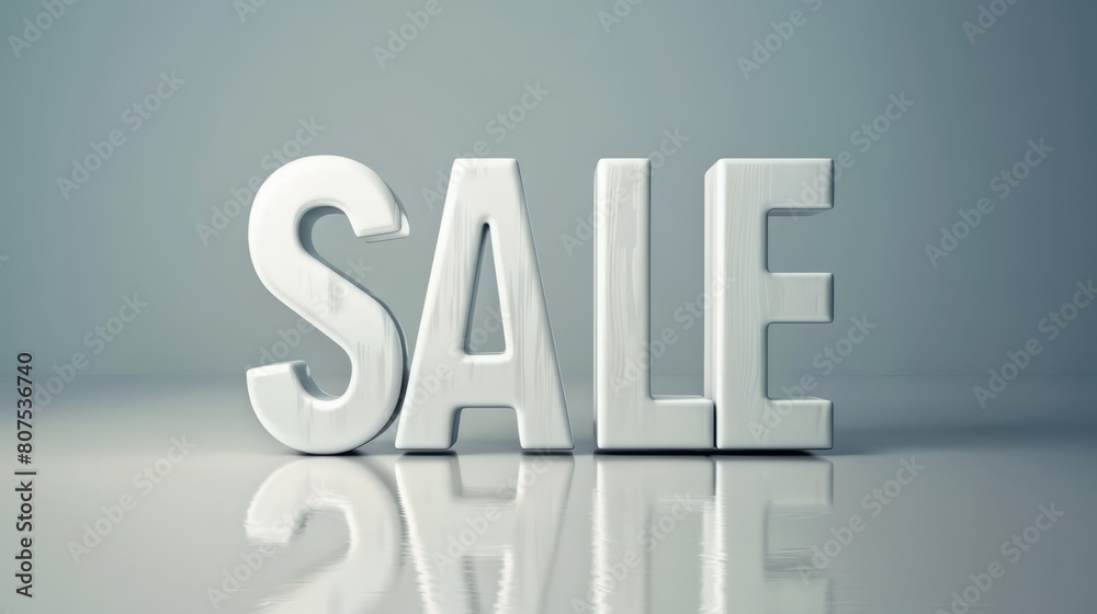 White Glossy Surface Sale concept art poster. White Glossy Surface Sale concept art poster.