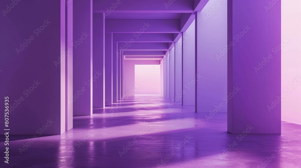 Purple walls in the room space background