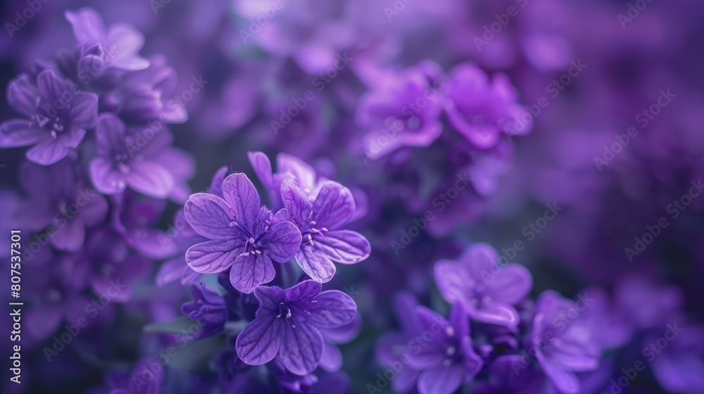 Purple flowers and purple wallpaper background