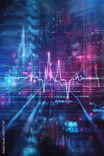 Heart Rhythms From EKG Pulse to Digital Wave.  © Media Srock