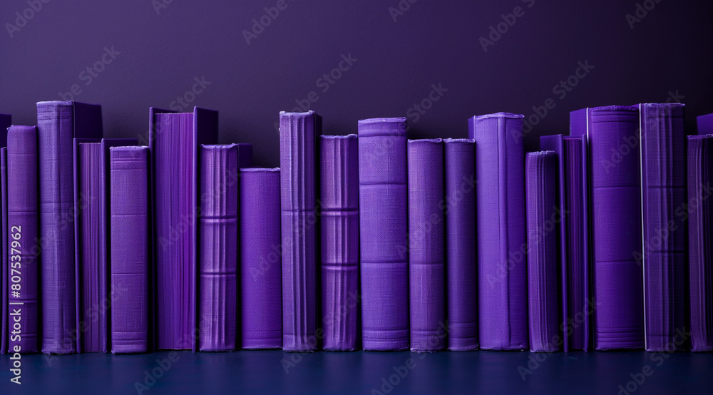 Fototapeta premium Elegant Purple Book with Gold Foil Design