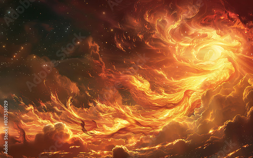 Witness the graceful dance of flames as they lick the night sky