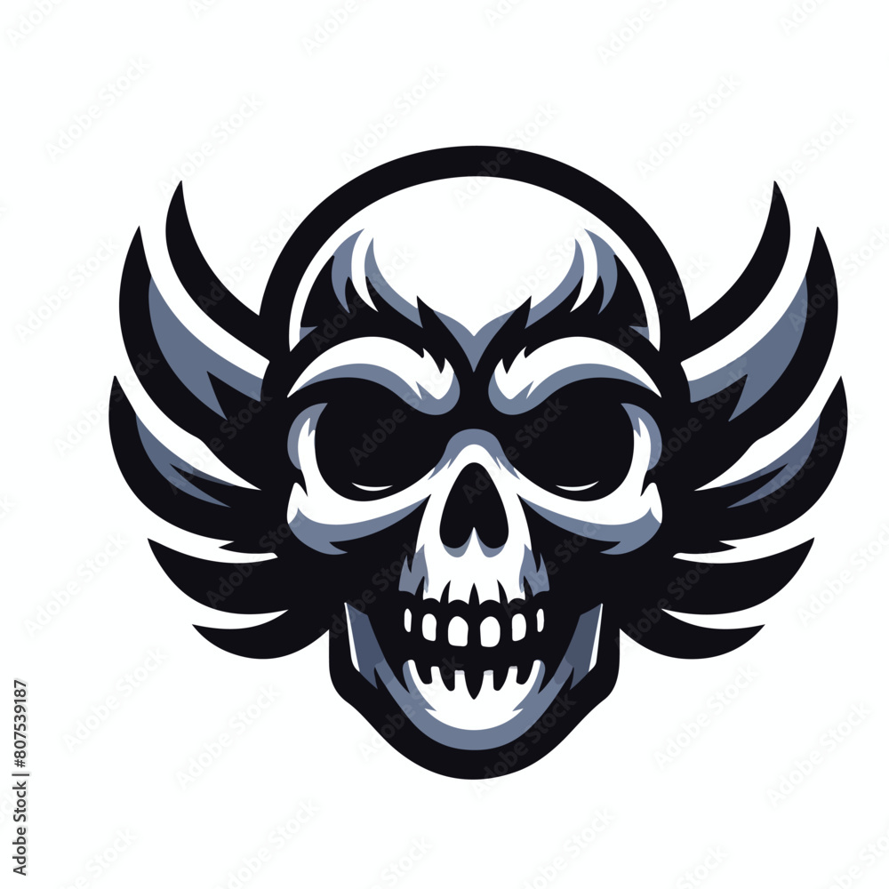 Fototapeta premium skull mascot logo icon Design