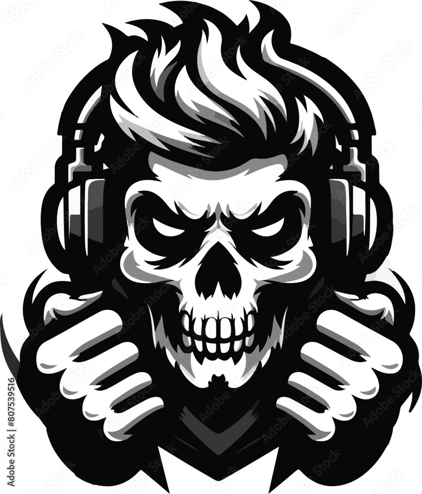 Fototapeta premium skull mascot logo icon Design