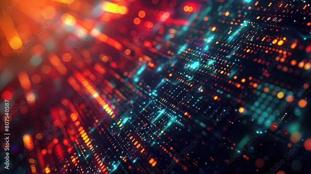 abstract representation of information technology security, with vibrant colors and intricate patterns symbolizing abstract representation of information technology security, with vibrant colors and intricate patterns symbolizing