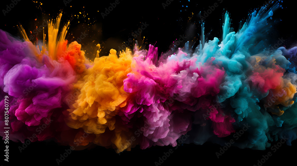 Obraz premium Colorful powder explosion