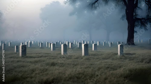 Observing Memorial Day at the veteran cemetery photo