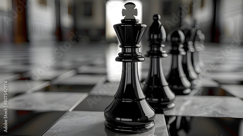 chess game concept , Chess board game concept of business ideas and competition and strategy ideas