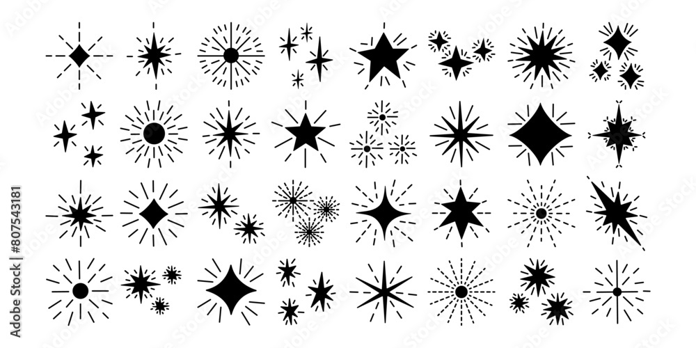 Set stars sparkle compositions. Shine Effect Sign Vector Design. Set stars sparkle compositions. Shine Effect Sign Vector Design.