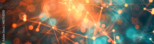 Network Connections Visual Journey. Technology background