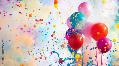 Happy Children's Day, festive balloon decoration atmosphere