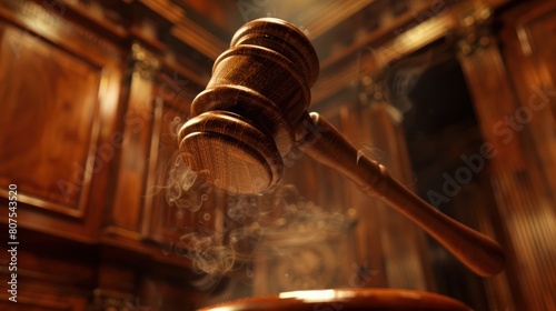 Wooden judicial gavel image
