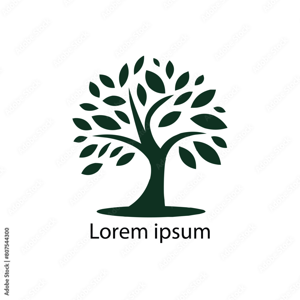 Obraz premium Vector silhouette of a tree