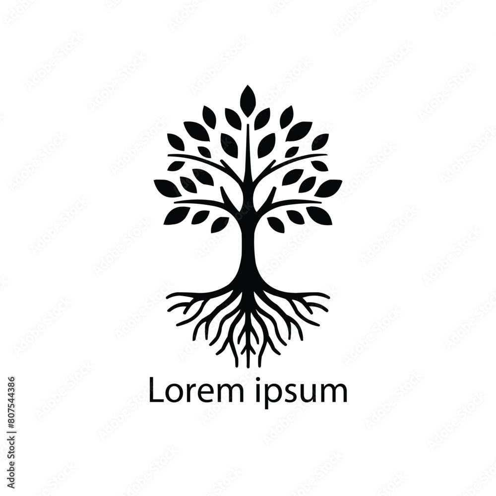 Obraz premium Vector silhouette of a tree