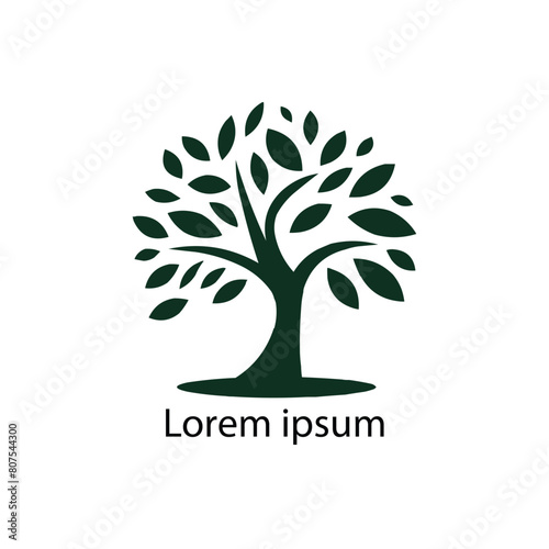 Vector silhouette of a tree