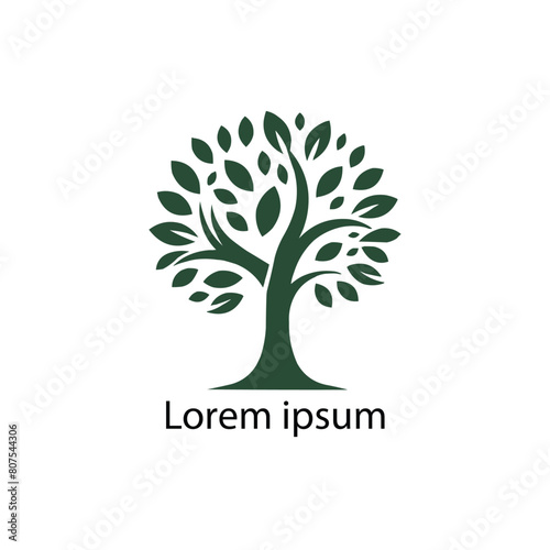 Vector silhouette of a tree