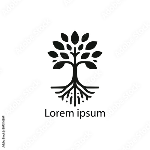 Vector silhouette of a tree