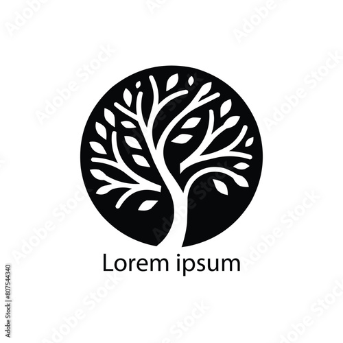 Vector silhouette of a tree