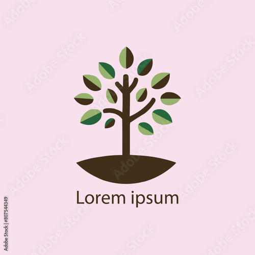 Vector silhouette of a tree