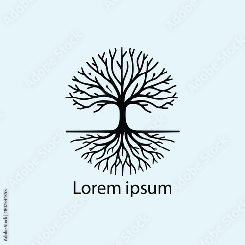 Vector silhouette of a tree