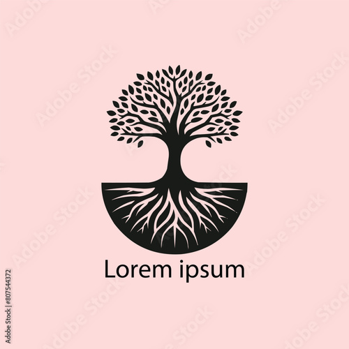 Vector silhouette of a tree