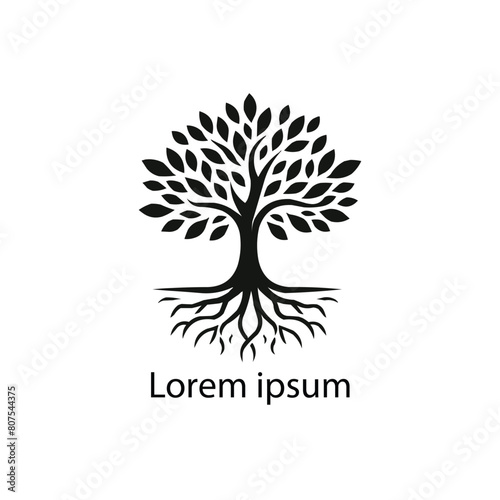 Vector silhouette of a tree