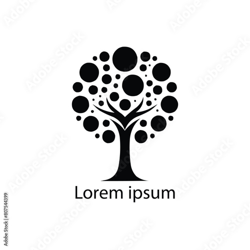 Vector silhouette of a tree