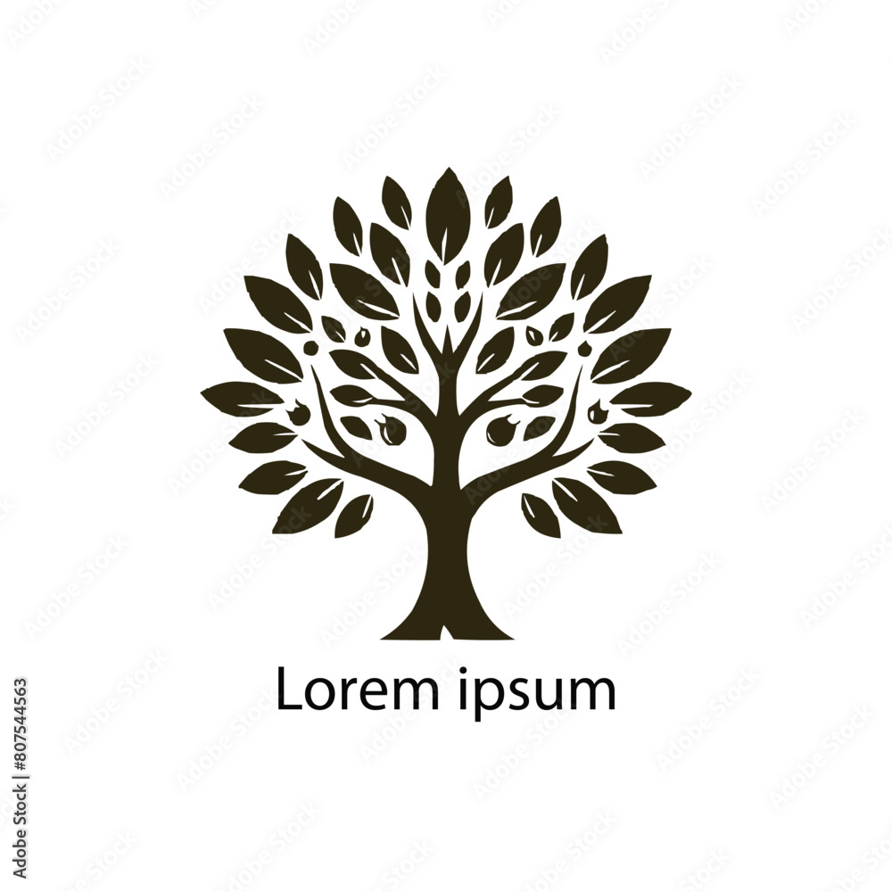 Obraz premium Vector silhouette of a tree