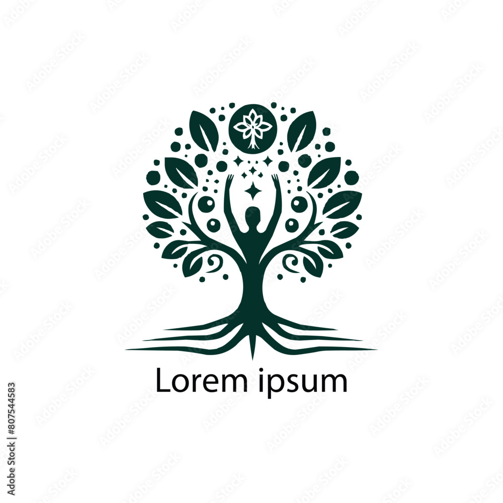 Obraz premium Vector silhouette of a tree