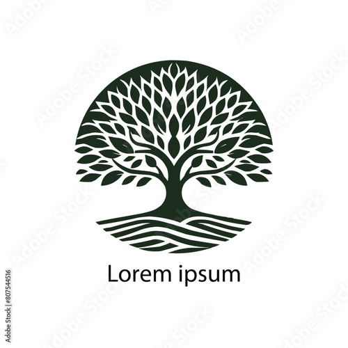Vector silhouette of a tree