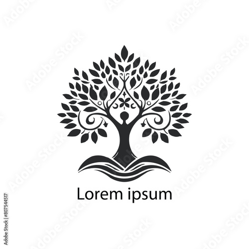 Vector silhouette of a tree